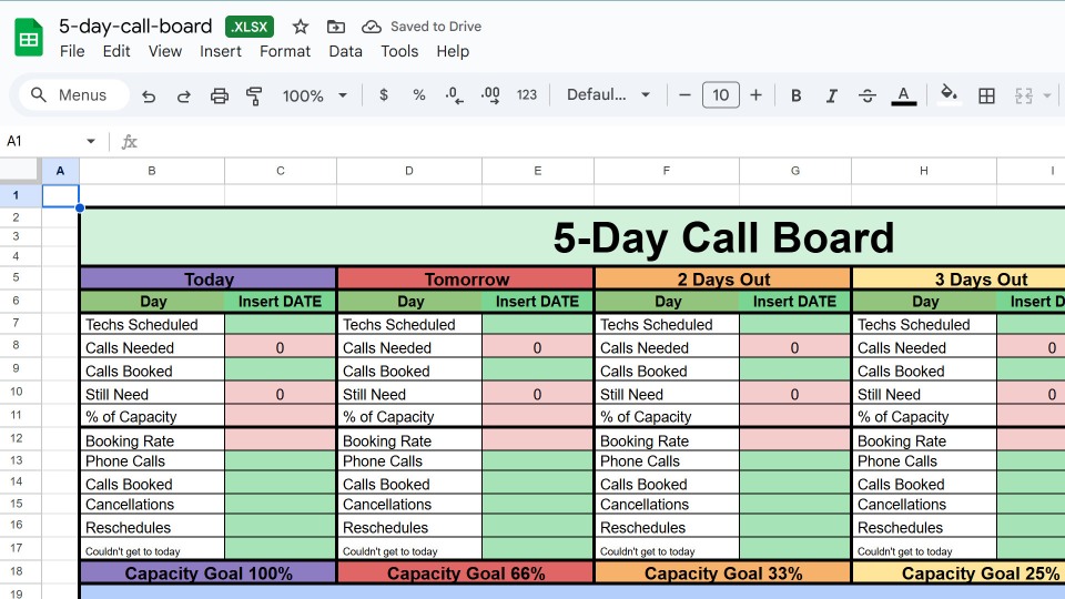 5 Day Call Board Preview